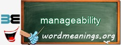 WordMeaning blackboard for manageability